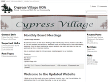 Tablet Screenshot of cypressvillagehoa.com